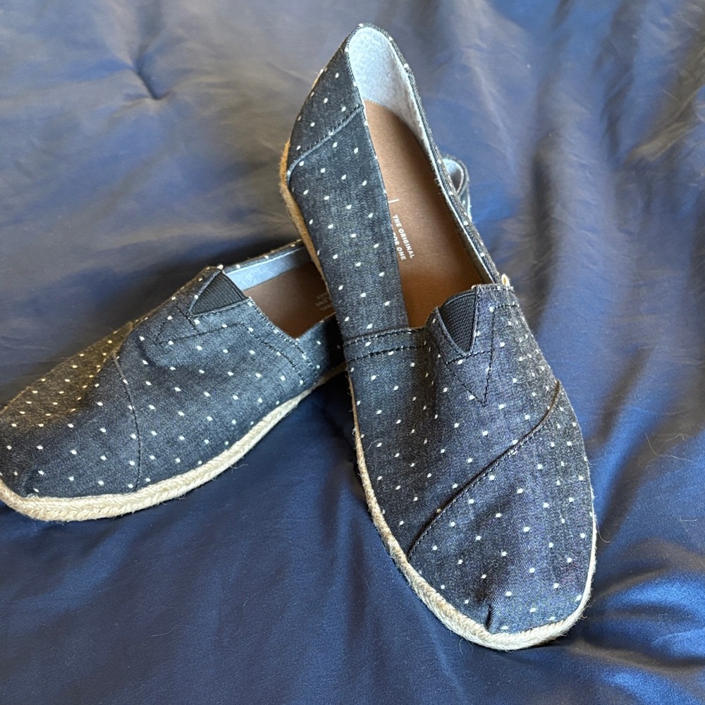 Toms Navy and Cream Shoes